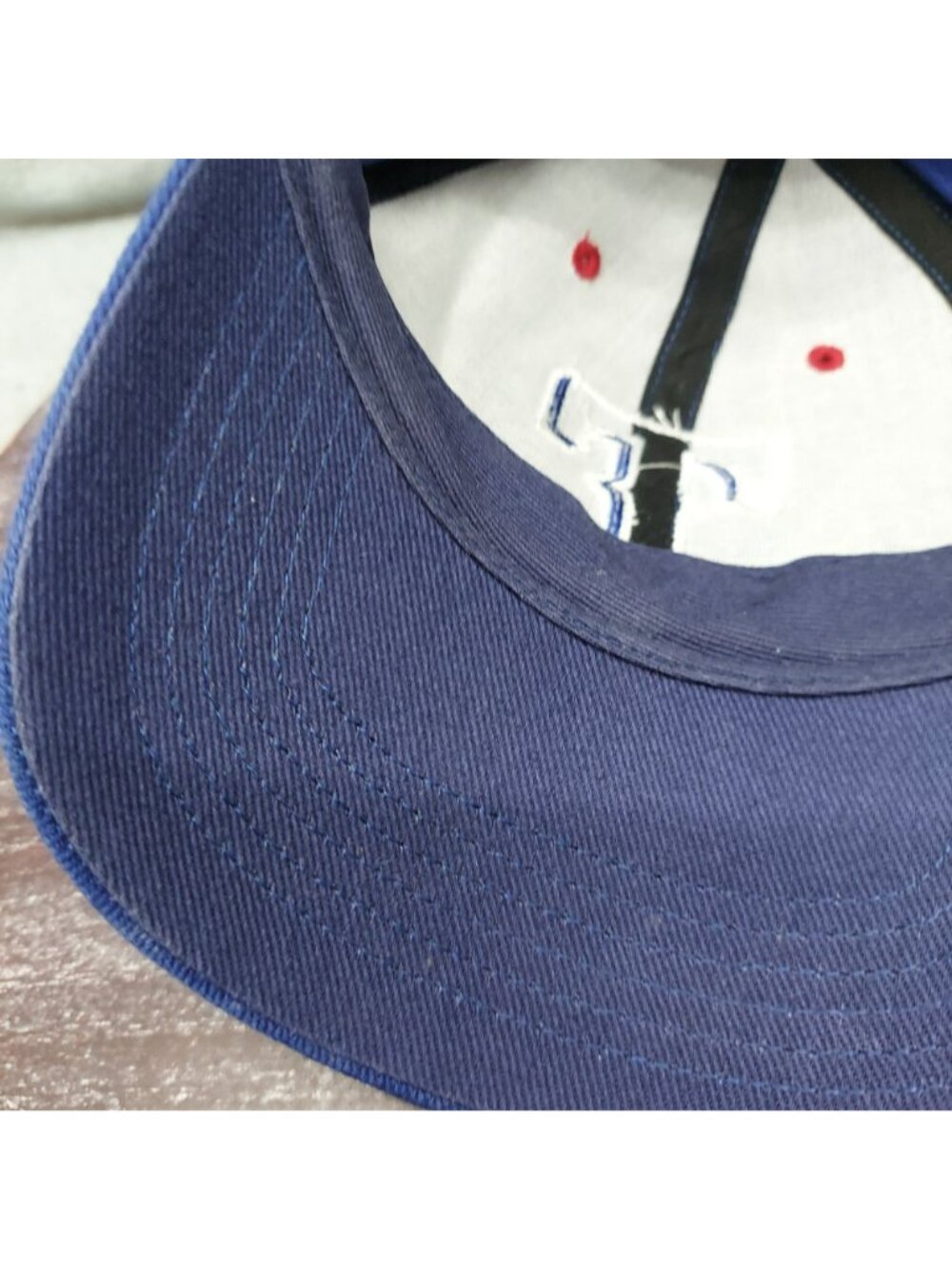 Texas Rangers Adjustable Blue Baseball Cap With Embroidered Logo - Picture 10 of 14